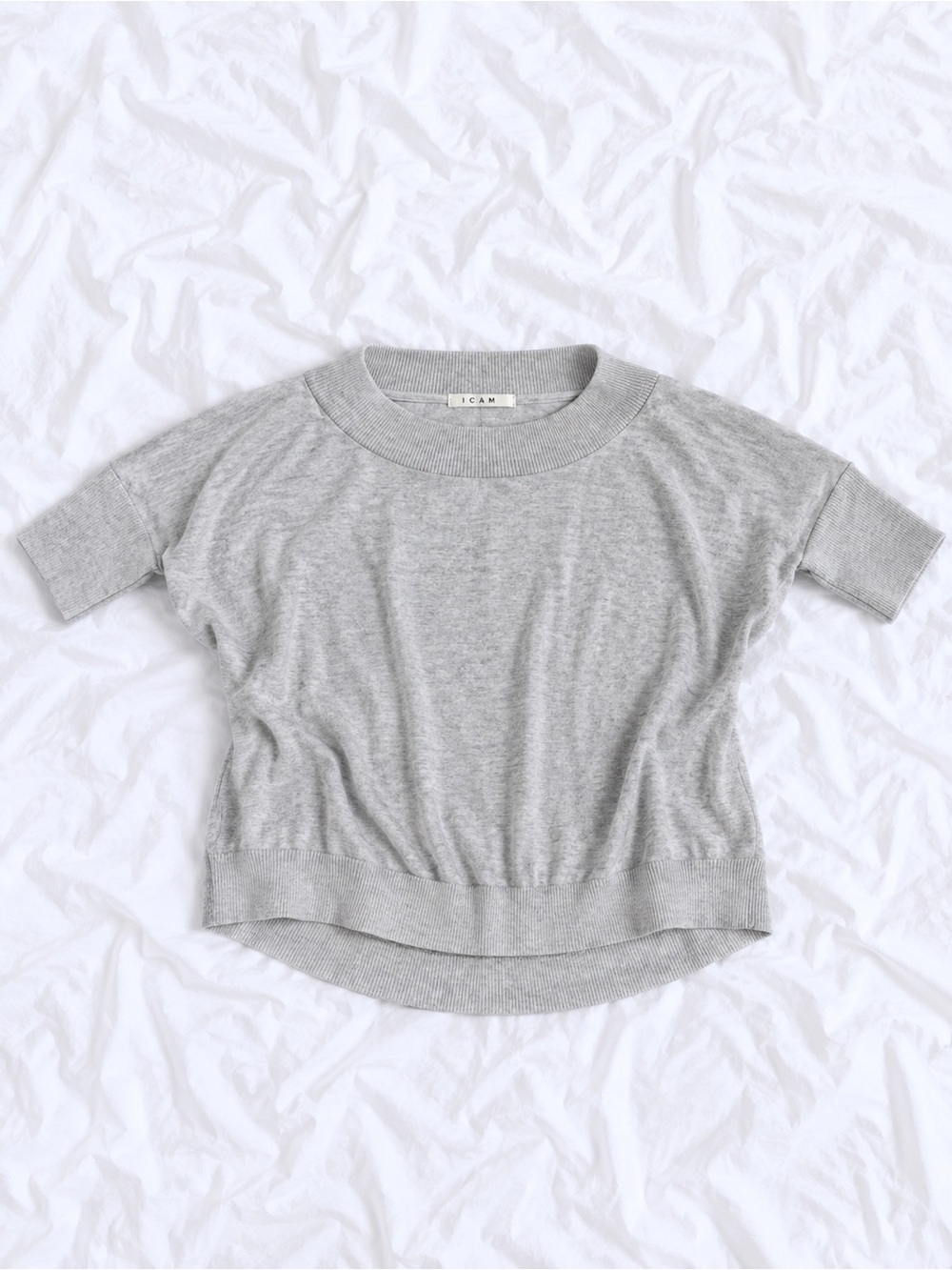 CAbi Kids Short-Sleeve Heather Gray Pullover Tee Top